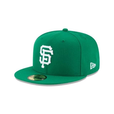 Green San Francisco Giants Hat - New Era MLB Basic 59FIFTY Fitted Caps USA8406257